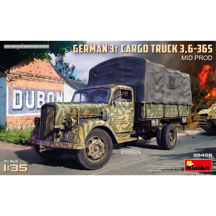 MiniArt 35456 1:35 German 3t Cargo Truck 3,6-36S Mid Prod