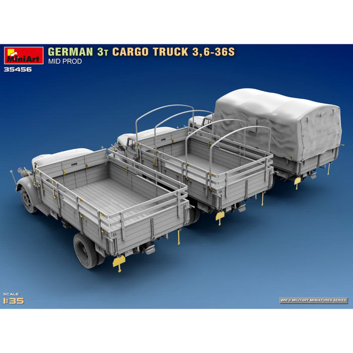 MiniArt 35456 1:35 German 3t Cargo Truck 3,6-36S Mid Prod