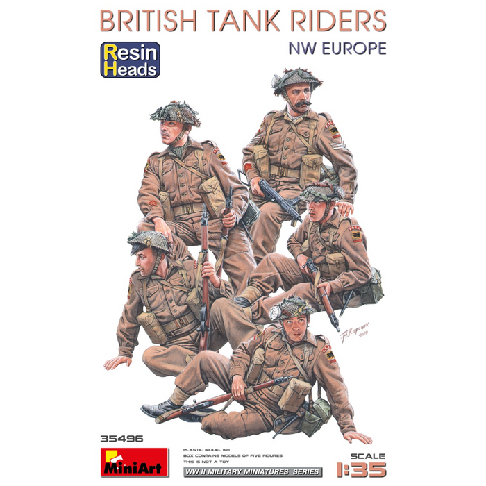 MiniArt 35496 1:35 British Tank Riders (NW Europe). Resin Heads