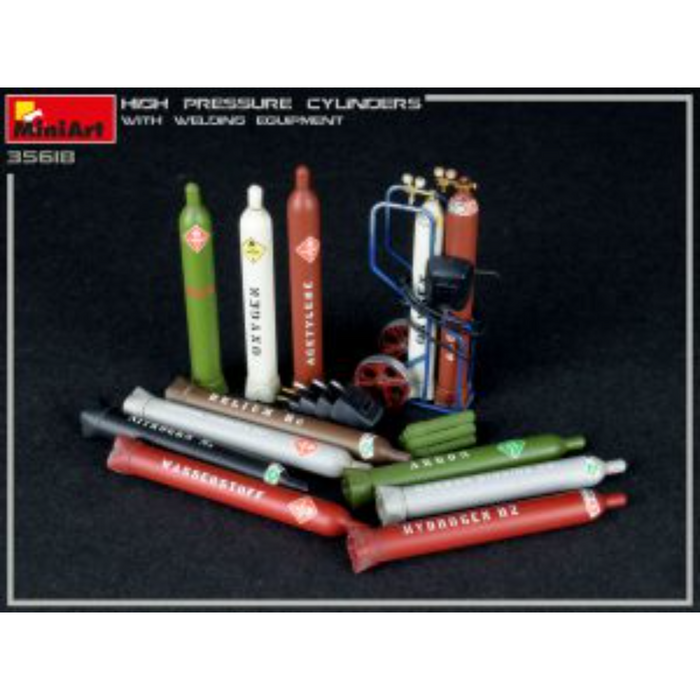 MiniArt 35618 1:35 High Pressure Cylinders w/Welding Equipment