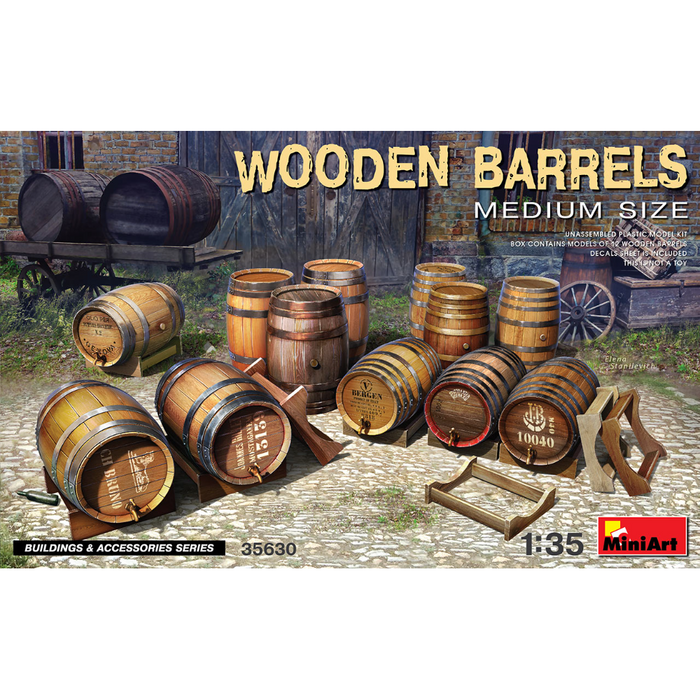 MiniArt 35630 1:35 Wooden Barrels. Medium Size