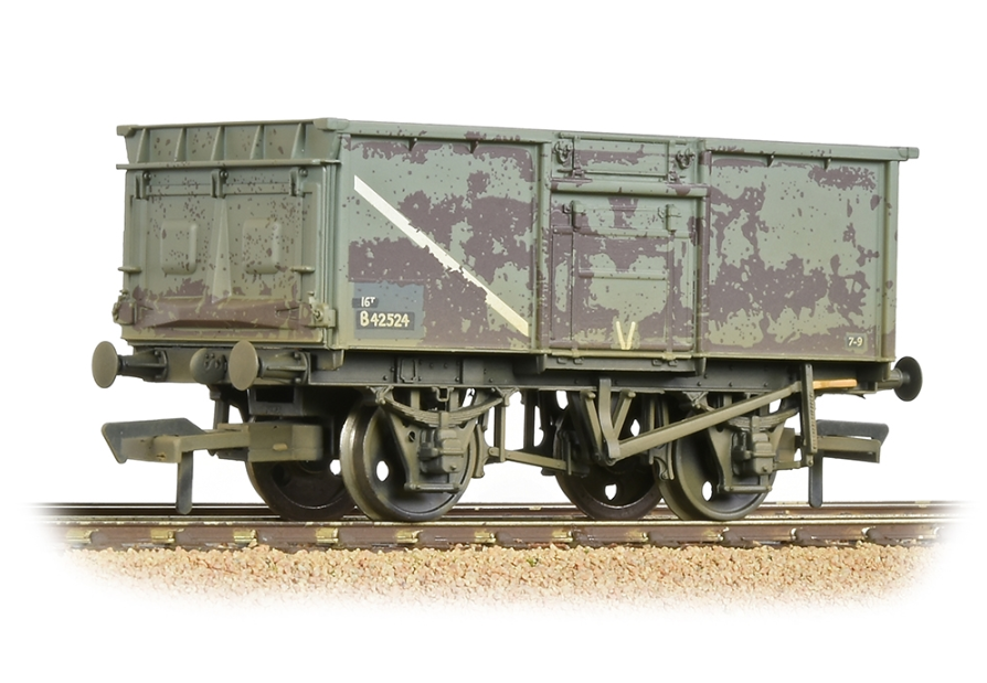 Bachmann Branchline 37-227B [OO] 1:76 BR 16T Steel Mineral Wagon - BR Grey (Late)