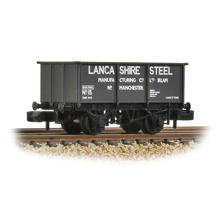 Graham Farish [N] 377-280 BR 27T Steel Tippler Wagon 'Lancashire Steel' Black