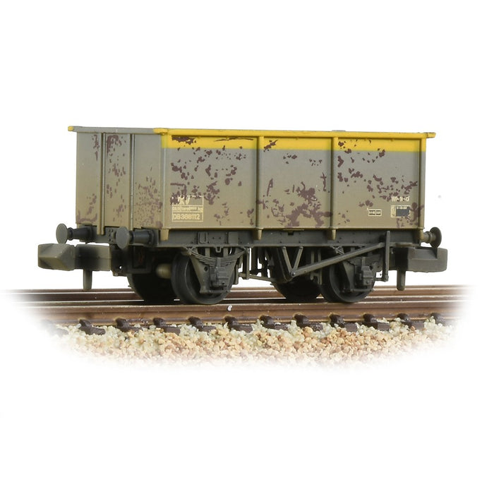 Graham Farish 377-281 [N] 1:148 BR 27T Steel Tippler Wagon - BR Engineers Grey & Yellow