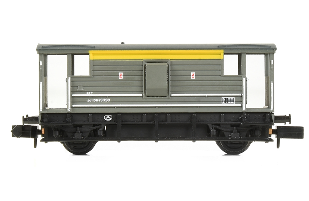 Graham Farish [N] 377-303 LMS 20T Brake Van - BR Engineers Grey & Yellow