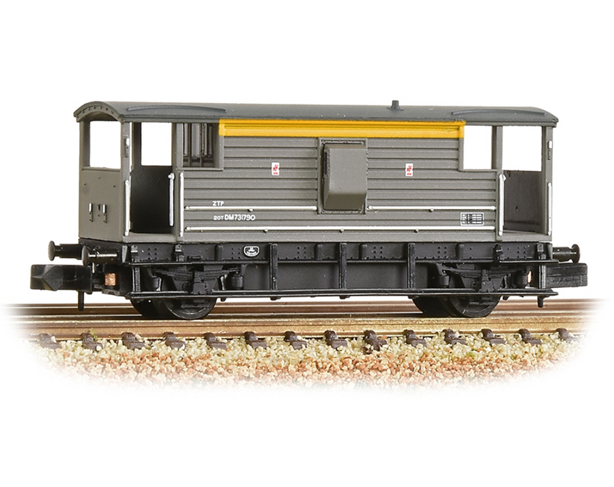 Graham Farish [N] 377-303 LMS 20T Brake Van - BR Engineers Grey & Yellow