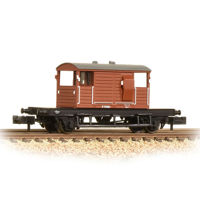 Graham Farish [N] 377-854A SR 25T 'Pill Box' Brake Van Right Hand Duckets BR Bauxite