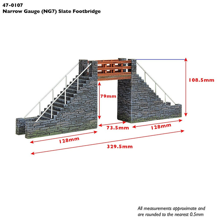 Bachmann Narrow Gauge [NG7] 47-0107 Scenecraft Slate Footbridge