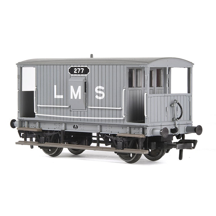 Branchline [OO] 38-552B Midland Railway 20T Brake Van with Duckets LMS Grey