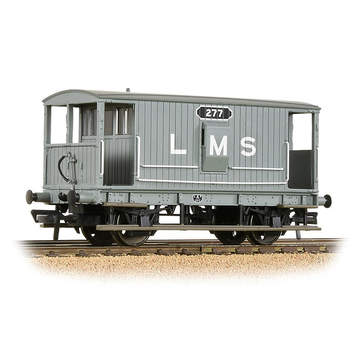 Branchline [OO] 38-552B Midland Railway 20T Brake Van with Duckets LMS Grey
