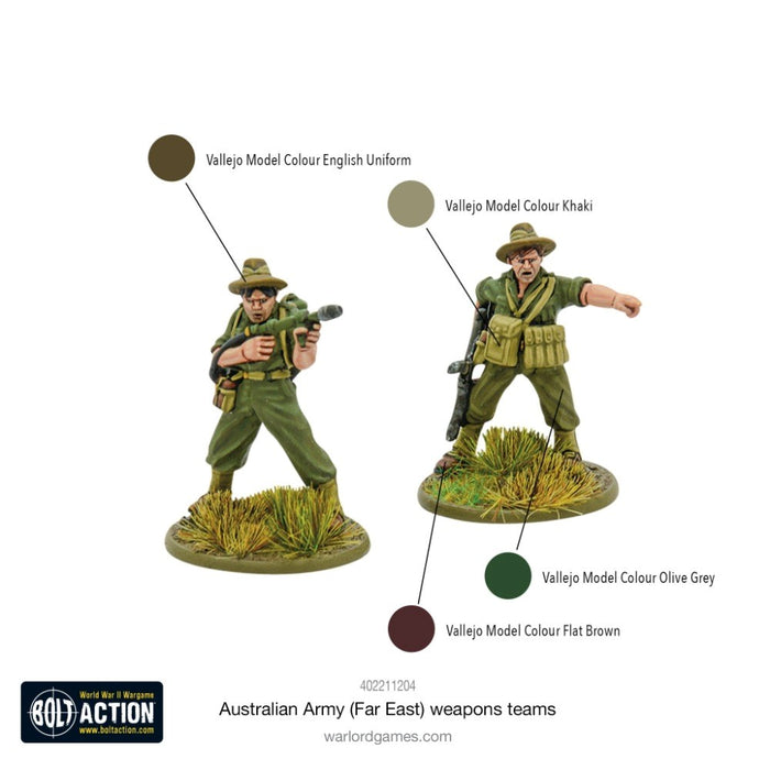 Bolt Action Australian Army (Far East) Weapons Teams