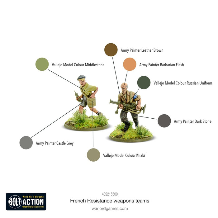 Bolt Action French Resistance Weapons Teams