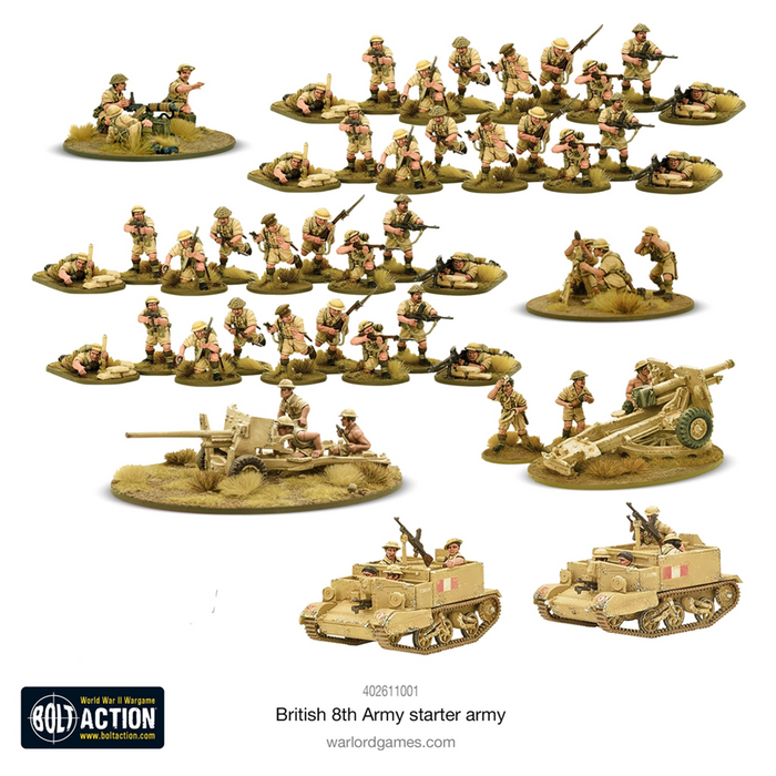 Bolt Action Desert Rats British 8th Army Starter Army