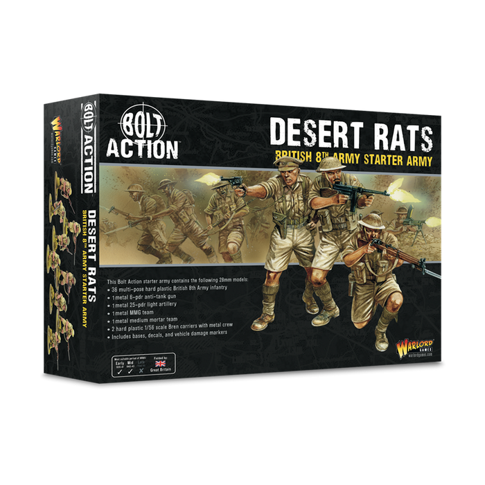 Bolt Action Desert Rats British 8th Army Starter Army
