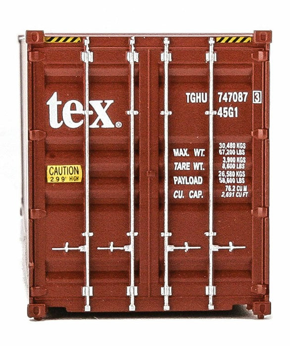 Walthers SceneMaster 949-8266 HO 40' Hi-Cube Corrugated-Side Container - TEX