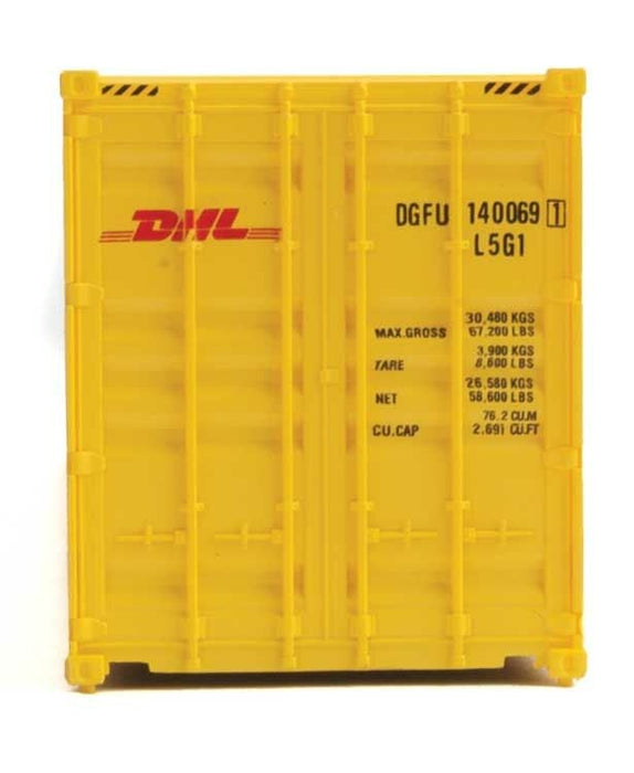 Walthers SceneMaster 949-8267 HO 40' Hi-Cube Corrugated-Side Container - DHL