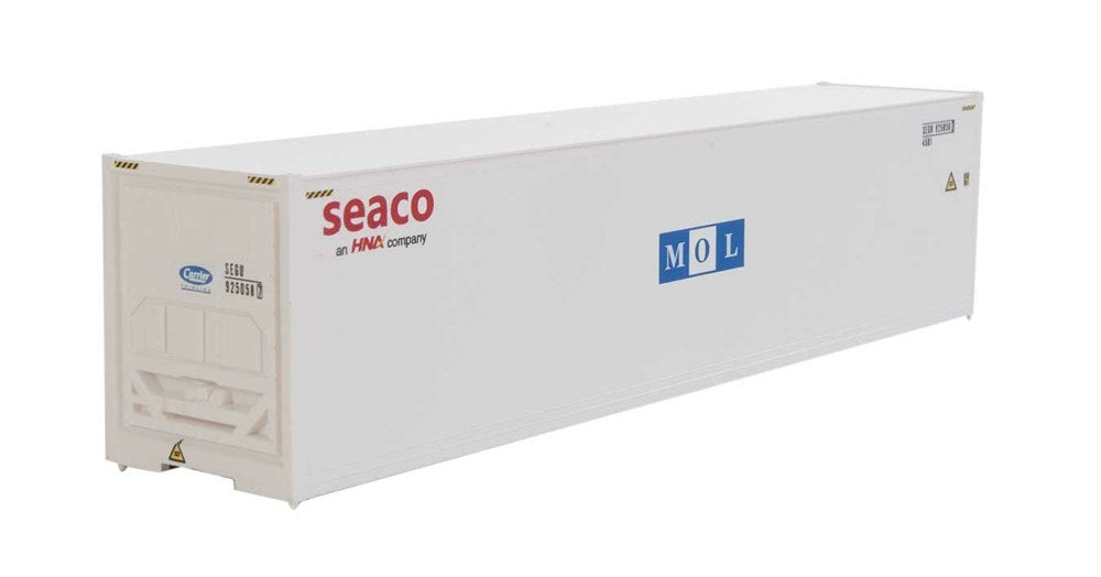 Walthers SceneMaster 949-8365 HO 40' Hi-Cube Smooth-Side Refrigerated Container - SEACO/MOL