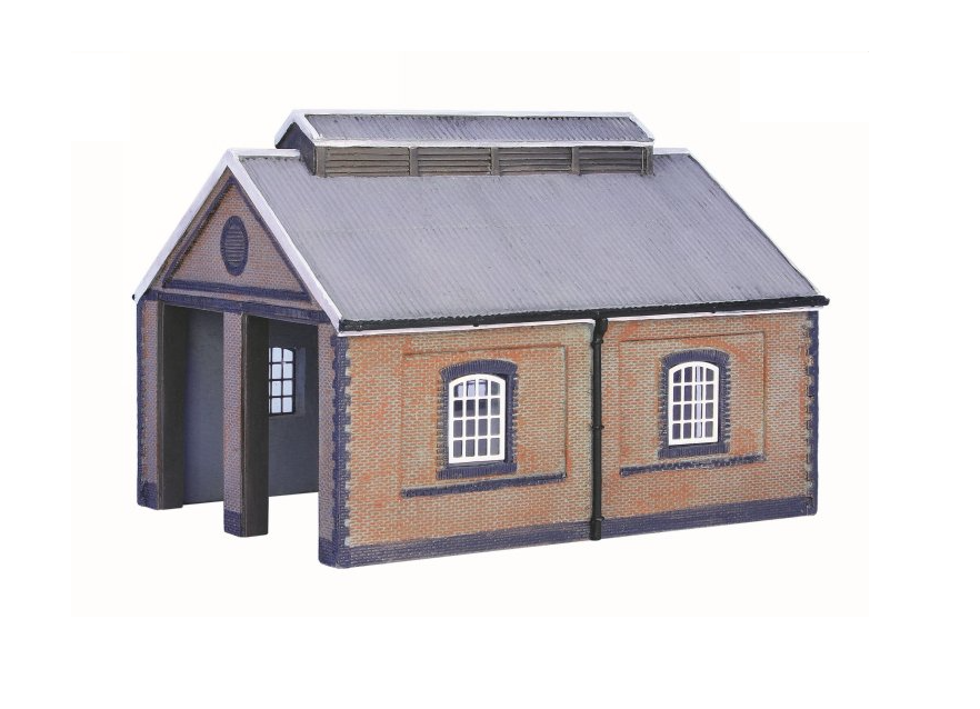 Graham Farish [N] 42-0001 Scenecraft Two Road Brick Engine Shed (92mm x 72mm  x 66mm)