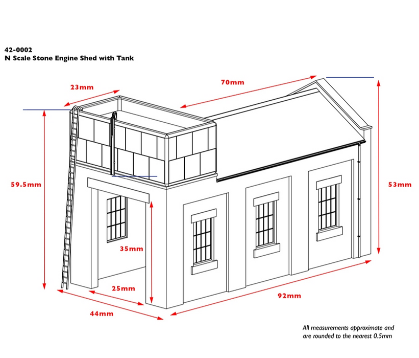 Graham Farish [N] 42-0002 Scenecraft Stone Engine Shed with Tank