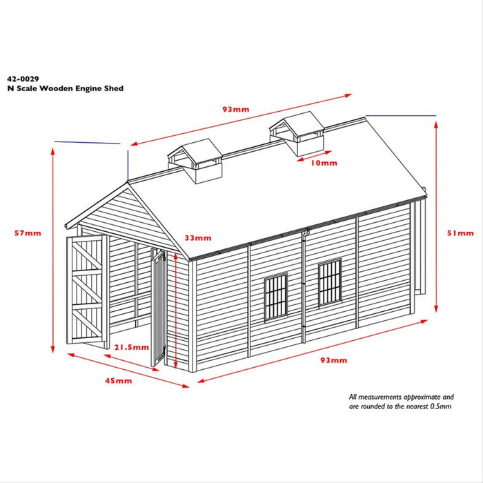 Graham Farish [N] 42-0029 Scenecraft Wooden Engine Shed