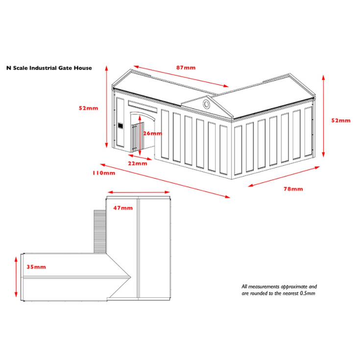 Scenecraft 42-0086 [N] 1:148 Industrial Gate House