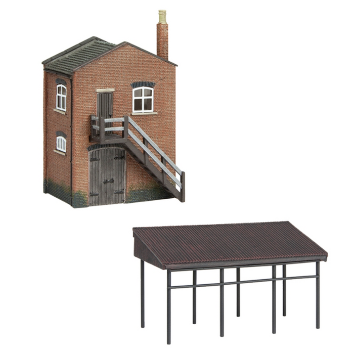 Scenecraft 42-0088 [N] 1:148 Industrial Store and Canopy