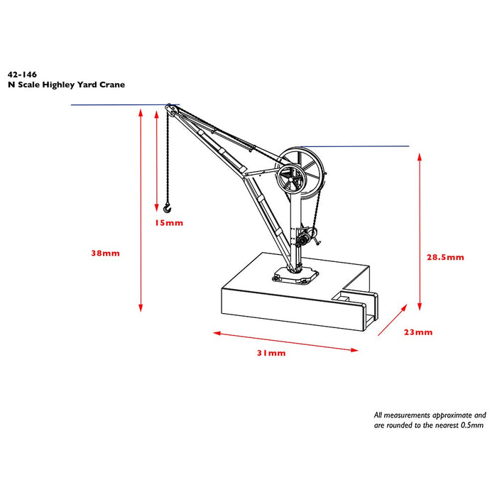 Graham Farish [N] 42-146 Scenecraft Yard Crane (31mm x 23mm x 39mm)