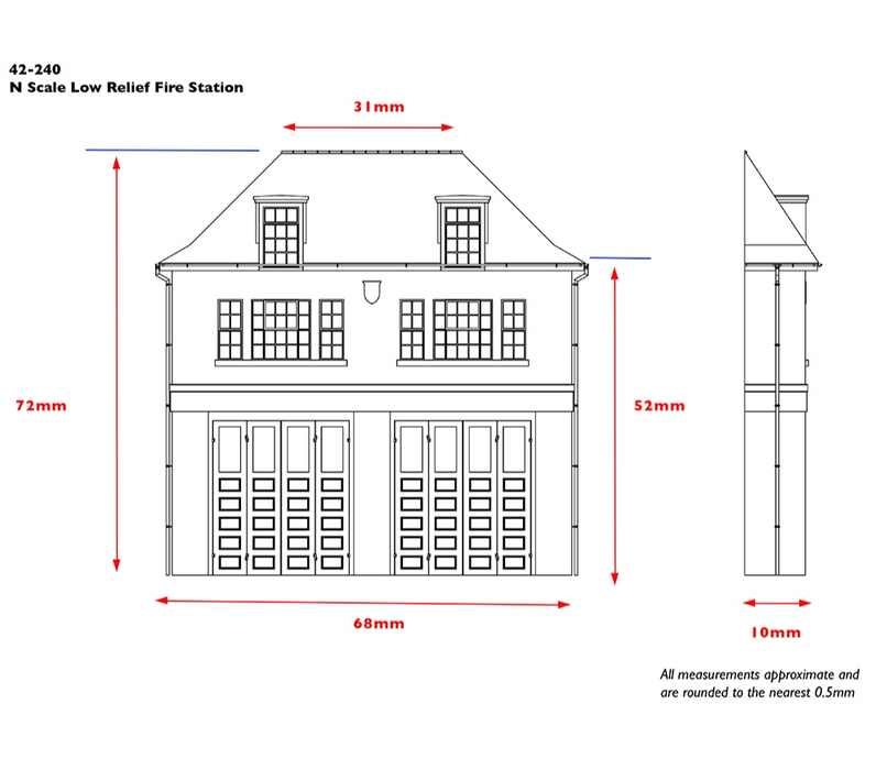 Graham Farish [N] 42-240 Scenecraft Low Relief Fire Station