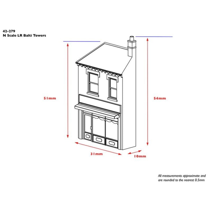 Graham Farish [N] 42-279 Scenecraft Low Relief Balti Towers