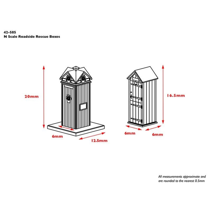 Graham Farish [N] 42-585 Scenecraft Roadside Rescue Phone Boxes
