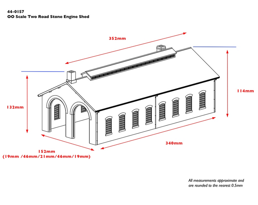 Branchline (OO) 44-0157 Two Road Stone Engine Shed