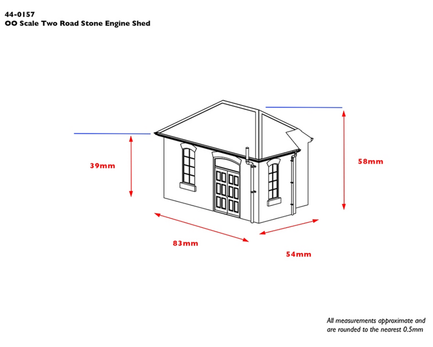 Branchline (OO) 44-0157 Two Road Stone Engine Shed