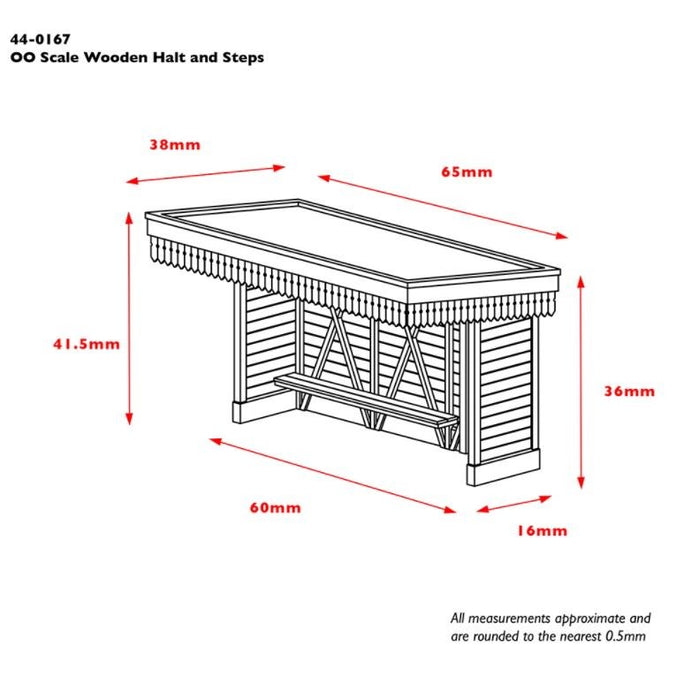 Branchline [OO] 44-0167 Scenecraft Wooden Halt and Steps