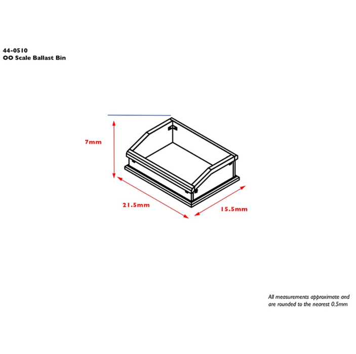 Branchline [OO] 44-0510 Scenecraft Ballast Bins (Pack of 2)