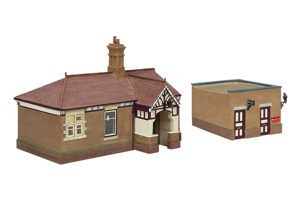 Branchline [OO] 44-090C Bluebell Waiting Room and Toilet - Crimson and Cream