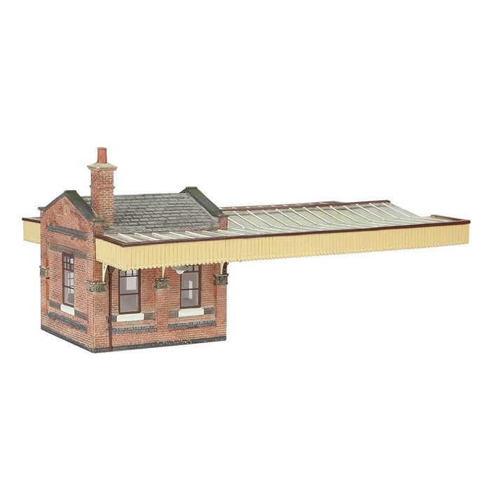Branchline [OO] 44-117B Scenecraft Great Central Station Booking office w/Canopy Brown & Cream