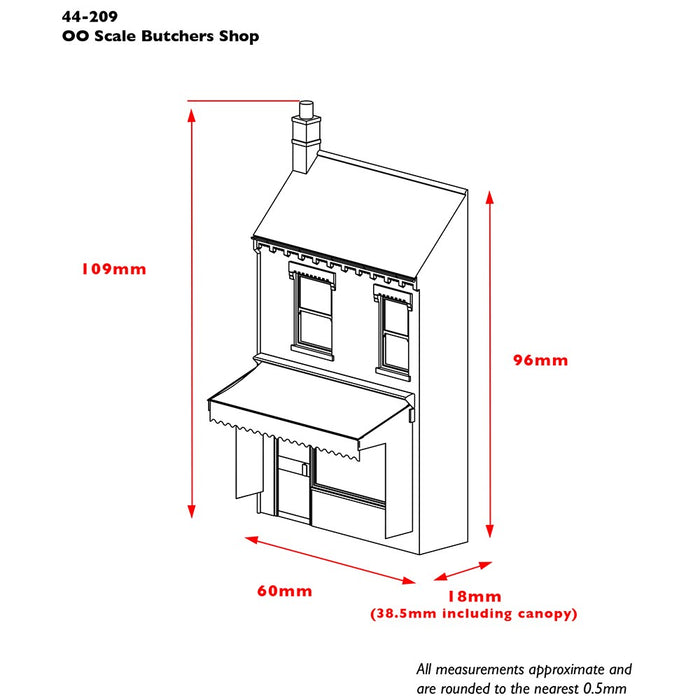 Branchline [OO] 44-209 Scenecraft Low Relief Butchers Shop