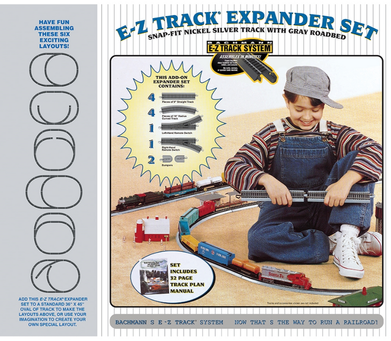 Bachmann USA 44594 [HO] E-Z Track Layout Expander Set - Nickel/Gray
