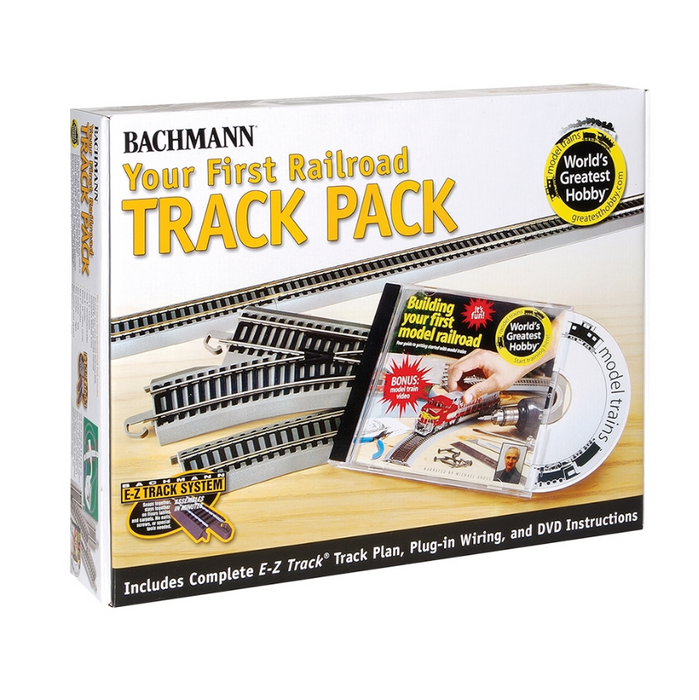 Bachmann USA 44596 [HO] E-Z Track World's Greatest Hobby First Railroad Track Pack - Nickel/Gray