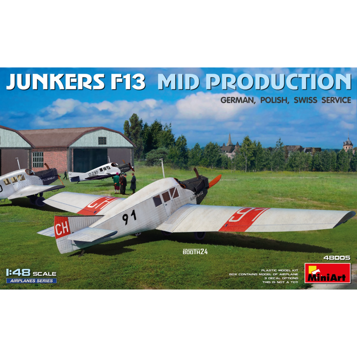 MiniArt 48005 1:48 Junkers F13. Mid Prod. German, Polish, Swiss Service