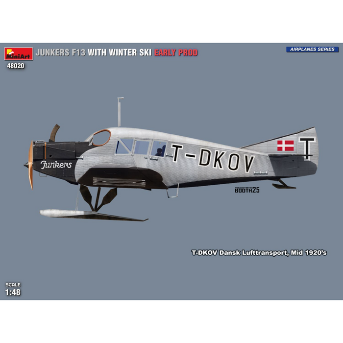MiniArt 48020 1:48 Junkers F13 with Winter Ski. Early Prod