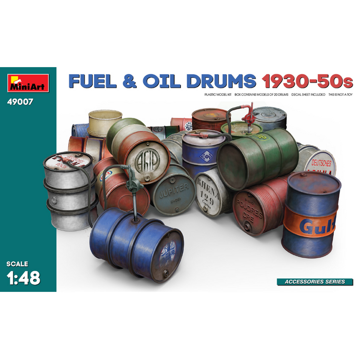 MiniArt 49007 1:48 Fuel & Oil Drums 1930-50s
