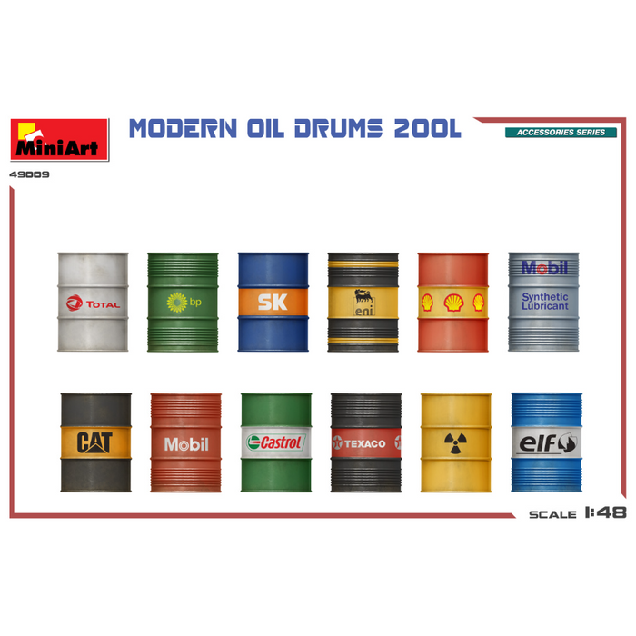 MiniArt 49009 1:48 Modern Oil Drums (200l)