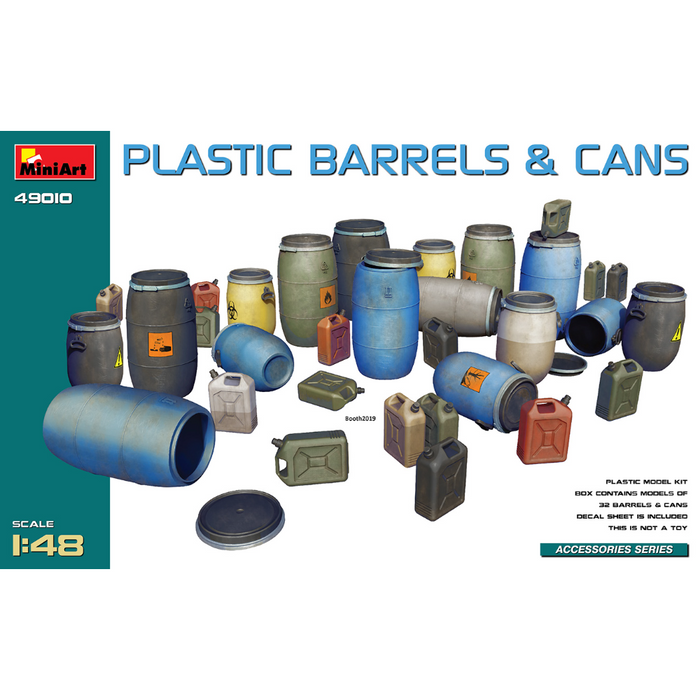 MiniArt 49010 1:48 Plastic Barrels & Cans