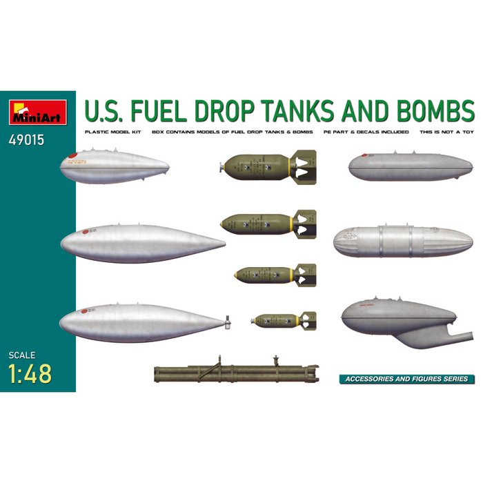 MiniArt 49015 1:35 U.S. Fuel Drop Tanks and Bombs