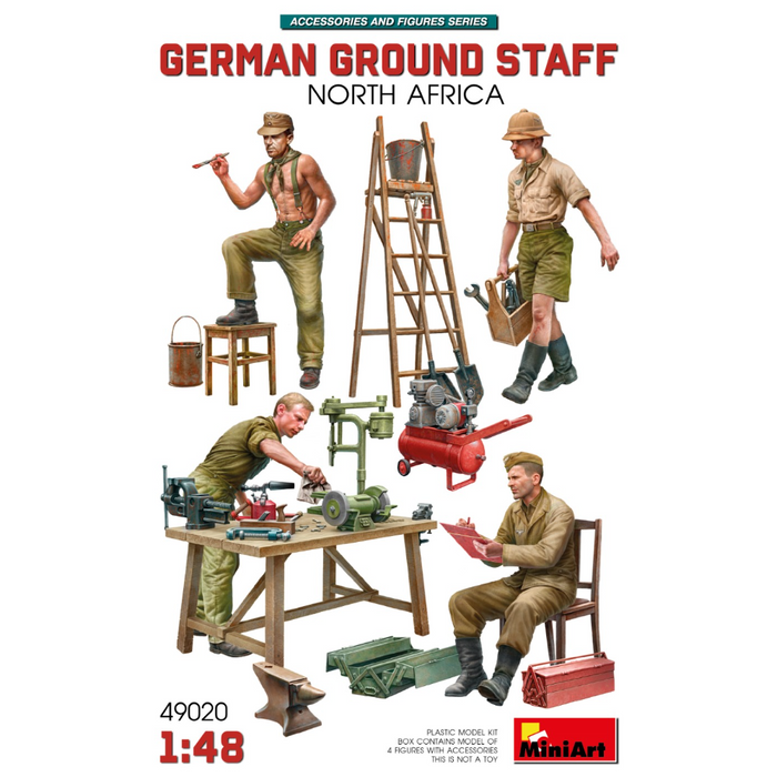MiniArt 49020 1:48 German Ground Staff w/Accessories. North Africa