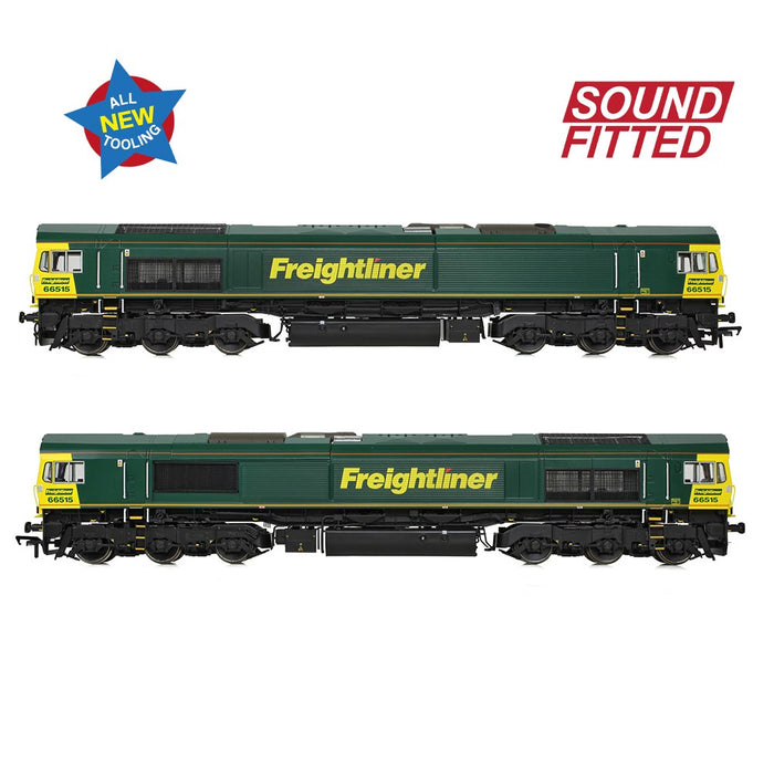 Bachmann Branchline 50-001SF [OO] 1:76 Class 66/5 66515 Freightliner Green (Sound Fitted)