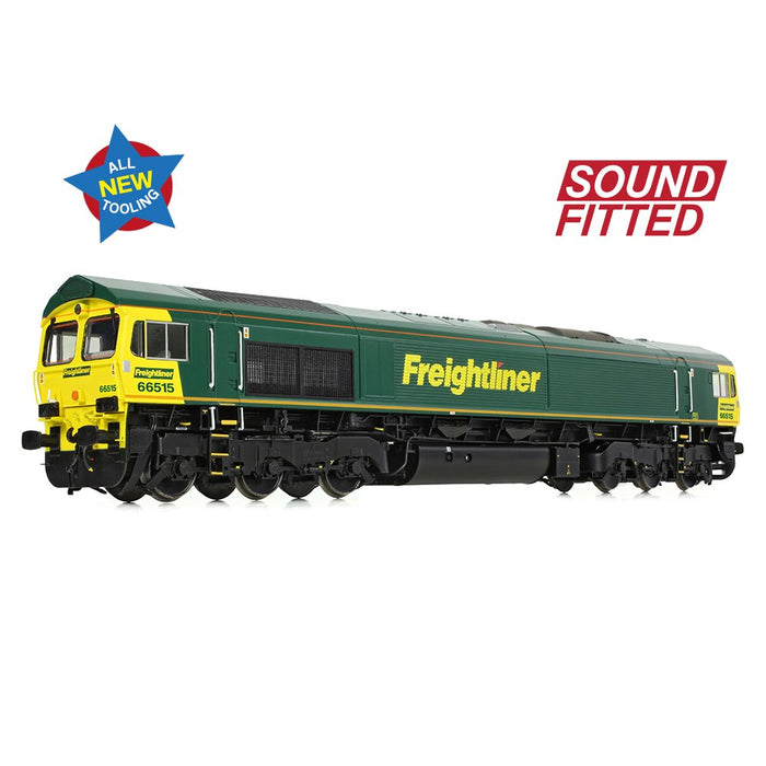 Bachmann Branchline 50-001SF [OO] 1:76 Class 66/5 66515 Freightliner Green (Sound Fitted)
