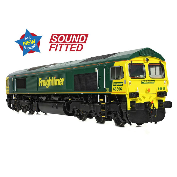 Bachmann Branchline 50-002SF [OO] 1:76 Class 66/6 66606 Freightliner Green (Sound Fitted)