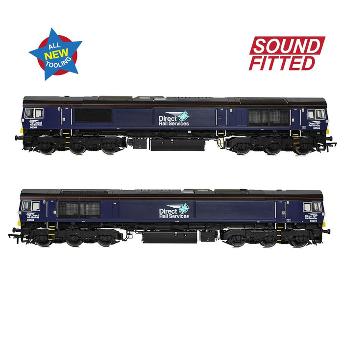 Bachmann Branchline 50-009SF [OO] 1:76 Class 66/3 66304 DRS Compass (Small Logo) (Sound Fitted)
